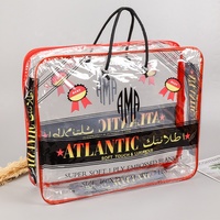Sac d'emballage anti-poussière de stockage de couette de Textile de maison de luxe avec fermeture à glissière sacs de rangement de grande couverture en PVC Transparent personnalisé