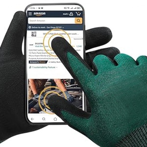 Gants de travail résistants aux coupures, personnalisables en gros, directement de l'usine, pour hommes, avec revêtement en nitrile, antidérapants, durables, compatibles avec les écrans tactiles - Product Image 2