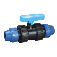 Katup Bola Fitting Kompresi PP Tekanan Tinggi PN10/PN16 untuk Sistem Irigasi Pipa HDPE