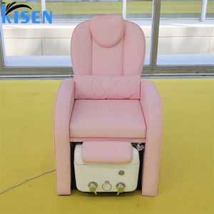 KISEN Luxury Modern Pink Pedicure Chair with Massage & Electric Foot Bath Adjustable Spa Salon Furniture for Spa - Product Image 2