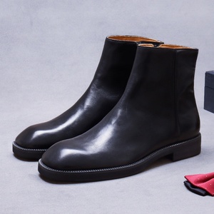 Zapatos Formales para Hombre ASTON M.JAZZ, Nuevos de Cuero Retro, Botas con Cremallera Estilo Británico, Altura Media de Pantorrilla, con Aumento de Altura - Product Image 6