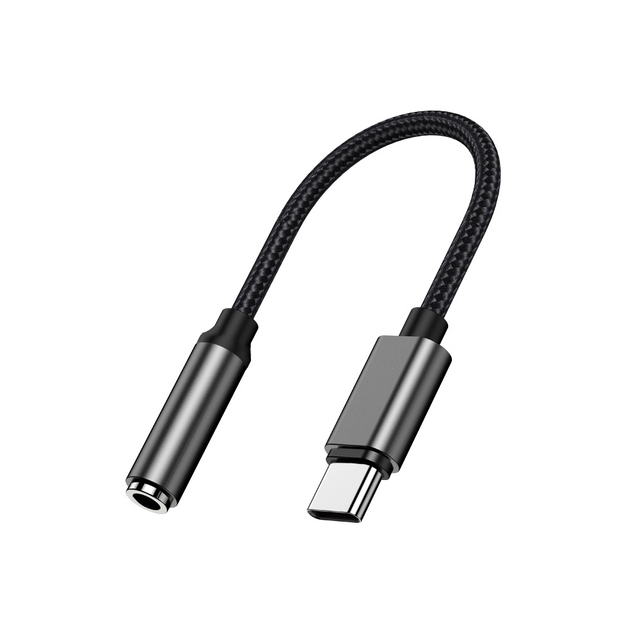 New Arrival 3.5mm Headphone Adapter USB-C 3.5 Jack Audio Cable Nylon Braided Mobile Phone Laptop Use