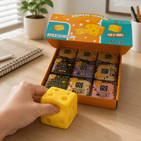 Jouet anti-stress souple en forme de fromage, jouet de décompression de bureau en TPR souple, cadeau pour adolescents et adultes