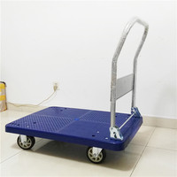 Chariot manuel robuste 150kgs 300kgs Chariot à main manuel Outils en plastique pliables Magasin OEM Chariot à main en plastique SR