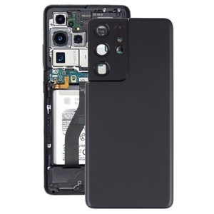 Buona qualità per <span class=keywords><strong>Samsung</strong></span> Galaxy <span class=keywords><strong>S21</strong></span> Ultra 5G <span class=keywords><strong>Cover</strong></span> posteriore della batteria con copriobiettivo della fotocamera (nero) - Product Image 1