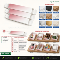 Boîte pliante en carton premium 350 g/m² avec logo personnalisé pour l'emballage cosmétique et cadeau, finition dégradé rose et pelliculage mat
