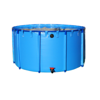 Bassin à poissons pliable en bâche PVC RTS avec support en tuyau plastique pour l'agriculture extérieure et la piscine de jardin