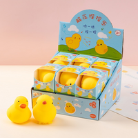 Jouet anti-stress en forme de canard jaune, en EVA, à presser, pour le bain, unisexe, à partir de 3 ans
