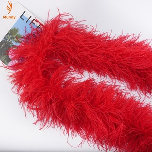 Boa en plumes d'autruche moelleuses de 2 yards, 1 à 5 plis, parfait pour les robes de mariée, les costumes de carnaval et les accessoires de mode DIY - Product Image 2