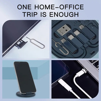 Kit Kabel Charger USB-C 5-in-1 60W Pengisian Cepat Konverter OTG Transfer Data untuk Smartphone iPhone USB A/Micro USB