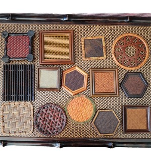 Bamboo Woven Tea Tray Coaster Retro Heat Resistant Mats Pads For Tea Set Accessories - Product Image 5
