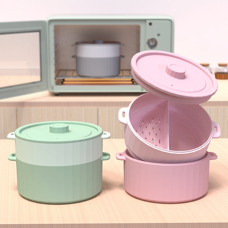 Double Layer Microwave Vegetable Steamer Cooker