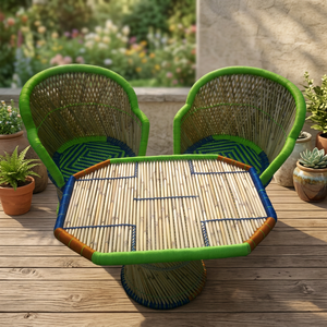 Ensemble de meubles de jardin en rotin écologique, robuste, confortable et moderne, pour usage extérieur, design portable, hôtels, chambre à coucher, salon - Product Image 1