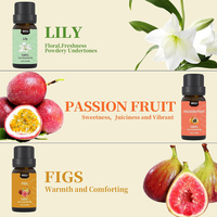 Kit d'huiles essentielles écologiques longue durée, 4 senteurs romantiques de fleurs et 2 de fruits frais, pour diffuseur d'air intérieur, spa et bain, idéal comme cadeau