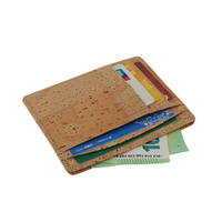 Gros personnalisé porte carte en liège naturel portefeuille fin tendance pour cadeau publicitaire salon professionnel et promoti