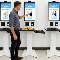 Kiosque de libre-service Sinmar 21,5 27 pouces, kiosque de paiement intelligent pour supermarchés, système de point de vente tout-en-un, machine de commande automatique