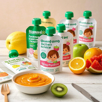 Sacs buccaux à succion personnalisés pour enfants Purée de fruits Yogourt Nourriture Boisson Sac de jus complémentaire Bec Pochettes debout