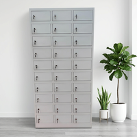 Armoire Métallique Personnalisée en Usine à 30 Portes, Vestiaire Multi-Compartiments en Acier, Meuble de Rangement Métallique pour École, Atelier, Personnel