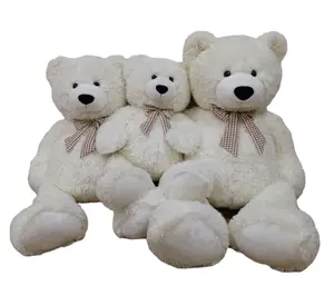 Jouets ours doux géant blanc, de grande taille, personnalisés, en peluche