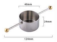 Tasse à mesurer pratique en acier inoxydable 30ML à double perle pour barman et bar