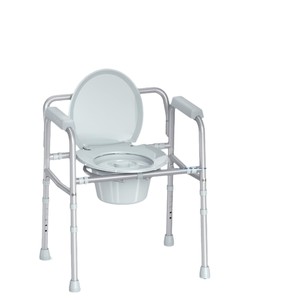 <b>Commode</b> <b>Chair</b> With Armrests Plastic 7.5 Quart Capacity For Elderly And Pregnant Women - Product Image 2