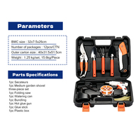 Kit d'outils à main BYD-14, outils de jardin portables, boîte à outils complète, ensemble de jardinage pour l'entretien des plantes, la taille, le repiquage, les travaux manuels