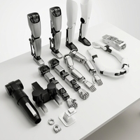Accessoires de robot sur mesure usinés par CNC, modules de articulation de robot, pièces de boîte de vitesses, bras et jambes de robot, composants en aluminium et acier imprimés en 3D