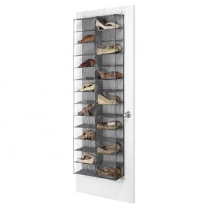 24-Pocket Over Door <b>Shoe</b> Hanger Fabric Closet Organizer for <b>Shoes</b> Underwear Socks Storage with Polybag Packaging - Product Image 2