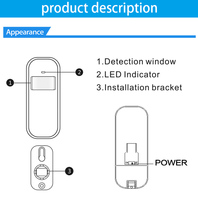 Sensor Gerak PIR Inframerah Pasif Nirkabel Pintar Tuya Anti Maling untuk Sistem Alarm Pencuri Rumah WiFi/GSM 433MHz Keamanan Pintu