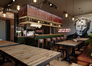 Meubles de bar sur mesure, comptoir de pub vintage, étagères en bois pour la présentation des spiritueux, aménagement intérieur de restaurant, équipement de boutique - Product Image 4
