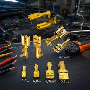 Connecteurs à sertir en cuivre pour faisceaux de câbles automobiles, bornes femelles 2.8, 4.8, 6.3, 9.5 mm - Product Image 2