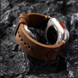 <span class=keywords><strong>Bracelet</strong></span> en <span class=keywords><strong>cuir</strong></span> Crazy Horse Vintage fait main 40MM 44MM 45MM 49MM pour <span class=keywords><strong>Apple</strong></span> <span class=keywords><strong>Watch</strong></span> S8 Ultra plié épais <span class=keywords><strong>bracelet</strong></span> <span class=keywords><strong>marron</strong></span> - Product Image 6