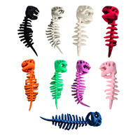 Nouveau Chapeau Peluche Dinosaure Fossile Personnalisé Rose Noir Gris, Jouet en Peluche Tête de Dinosaure, Poupée Animal en Peluche Os de Dragon