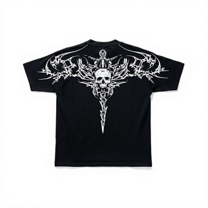 T-shirt Streetwear Homme Oversize Boxy Léger Écologique de Haute Qualité, Impression Personnalisée, 100% Coton Satiné, Coupe Courte - Product Image 1