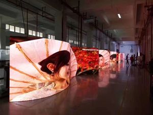 Hiệu suất cao độ sáng cao trong nhà/ngoài trời dẫn bức tường video đặc biệt hình trụ linh hoạt màn hình Led IP65 không thấm nước - Product Image 4