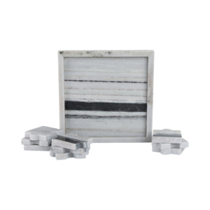 Gioco di puzzle con piano in pietra quadrato per tavolino da soggiorno, decorazione per casa e ufficio, pietra Banswara - Product Image 5