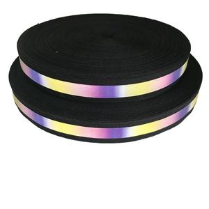 レインボーグローインザダーク反射環境にやさしいポリエステル生地ストリップDIYファッション服学生服カスタマイズ可能 - Product Image 1