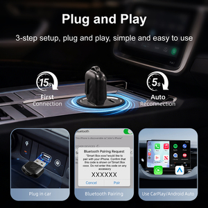 อะแดปเตอร์ไร้สาย Rhythm 2 in 1 สำหรับ CarPlay และ Android Auto เชื่อมต่ออัตโนมัติ 5.8G WiFi BT 5.2 อัปเกรดออนไลน์ - Product Image 3
