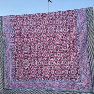 Women's Swimwear Pareos Block Printed Cotton <b>Sarongs</b> Indigo Beach <b>Sarong</b> Natural Color Indigo <b>Sarong</b> - Product Image 4