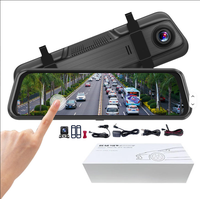 Caméra de tableau de bord miroir 10 pouces Full HD 1080P, double objectif, vision nocturne, caméra DVR de voiture, écran tactile IPS, enregistreur de conduite 170 degrés