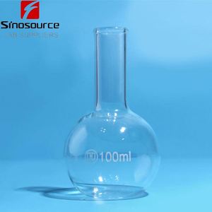 זכוכית בורוסיליקט 3.3 תחתון שטוח רותחים עם צוואר רחב 5 מ "ל-5000 מ" ל - Product Image 2