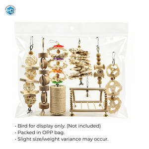 Giocattoli per Uccelli, Set di Giocattoli per Pappagalli, Giocattolo da Appendere per Gabbia, Campanella Colorata, Scaletta da Arrampicata per Conure e Lovebird - Product Image 4