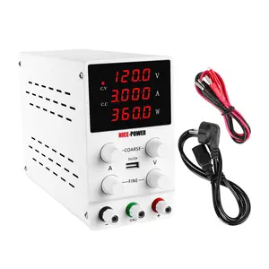 NICE-POWER SPS1203 120V 3A White Laboratory DC Power Supply Adjustable DC Panel Power Supply for Production Line Use