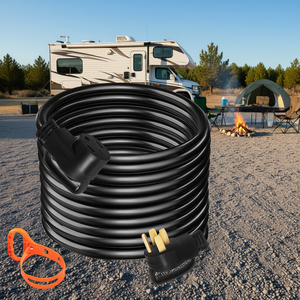 Cable de Extensión para RV de 50 Amperios y 25 Pies, Cable de Alimentación de PVC con Alambre de Cobre para Remolques y Uso en Exteriores - Product Image 2