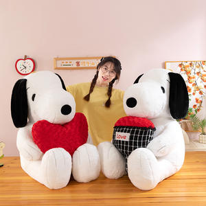 Lindos Peluches de Felpa de <span class=keywords><strong>Snoopy</strong></span> con Diseño de Corazón de Flores, Juguetes de Peluche Grandes y Suaves para Regalo del Día de San Valentín - Product Image 3