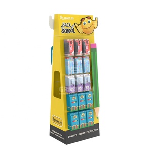 Tùy chỉnh hiện đại các tông sóng hiển thị đứng cho bán lẻ văn phòng phẩm các tông tầng móc kệ trưng bày cho máy tính xách tay giấy - Product Image 3