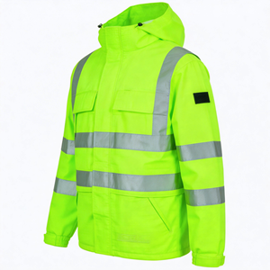 Veste de travail de sécurité imperméable haute visibilité avec protection chimique pour la pluie – Vente en gros - Product Image 2