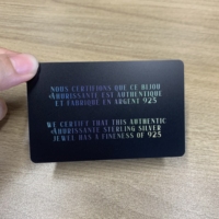 Carte magnétique en PVC noir carte cadeau VIP vierge imprimée numériquement Embosser d'identification en plastique