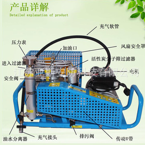 Compresor de Aire Yasian de 30Mpa y 100L, Tipo Pistón de Alta Presión para Uso Marino y Contra Incendios - Product Image 1