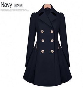 Cappotto Invernale Lungo da <span class=keywords><strong>Donna</strong></span>, Parka con Collo a Risvolto, Giacca Antivento, Trench Elegante, Giacca da <span class=keywords><strong>Lavoro</strong></span> Autunnale - Product Image 3